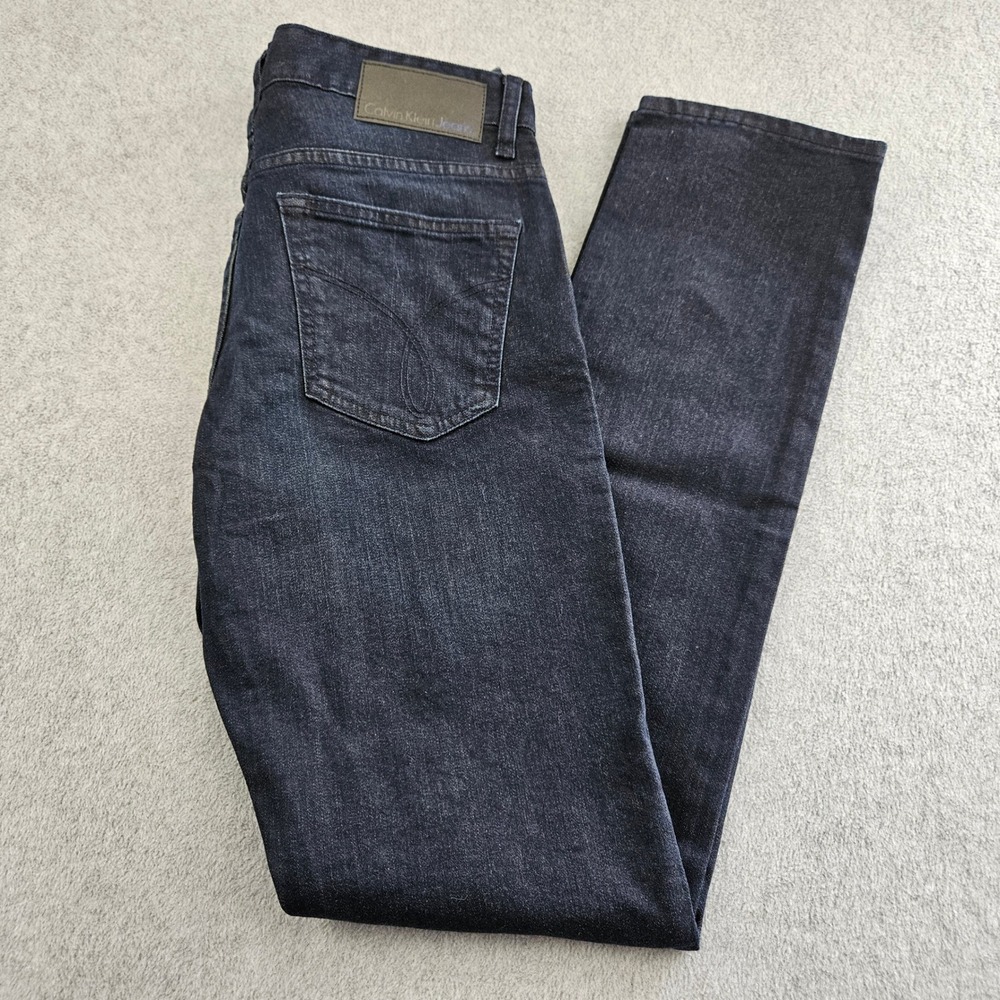 CALVIN KLEIN | Mens 31x32 Slim Fit Dark Wash Indigo Denim Jean NWT